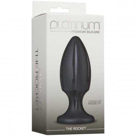 Черная анальная пробка Platinum Premium Silicone - The Rocket - Black
