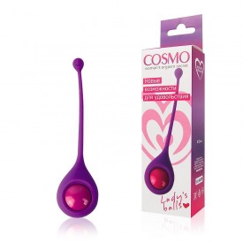 Фиолетовый вагинальный шарик со смещенным центром тяжести Cosmo